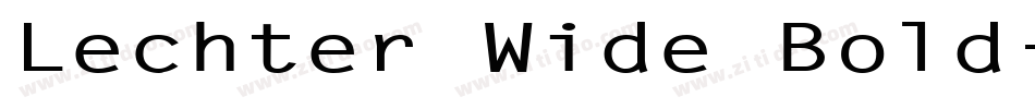 Lechter Wide Bold字体转换